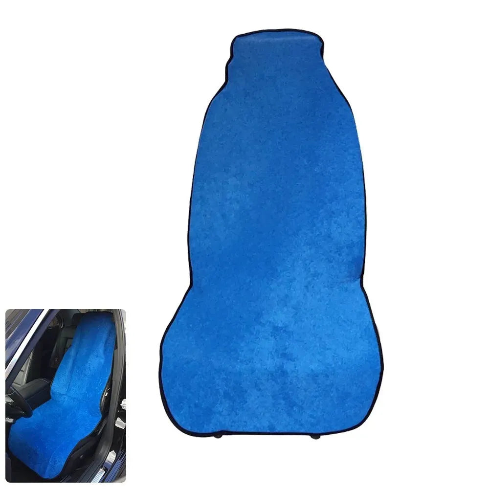 Universal towel cloth car seat cushion, sweat-absorbent ice pad style, in gray blue red black or beige