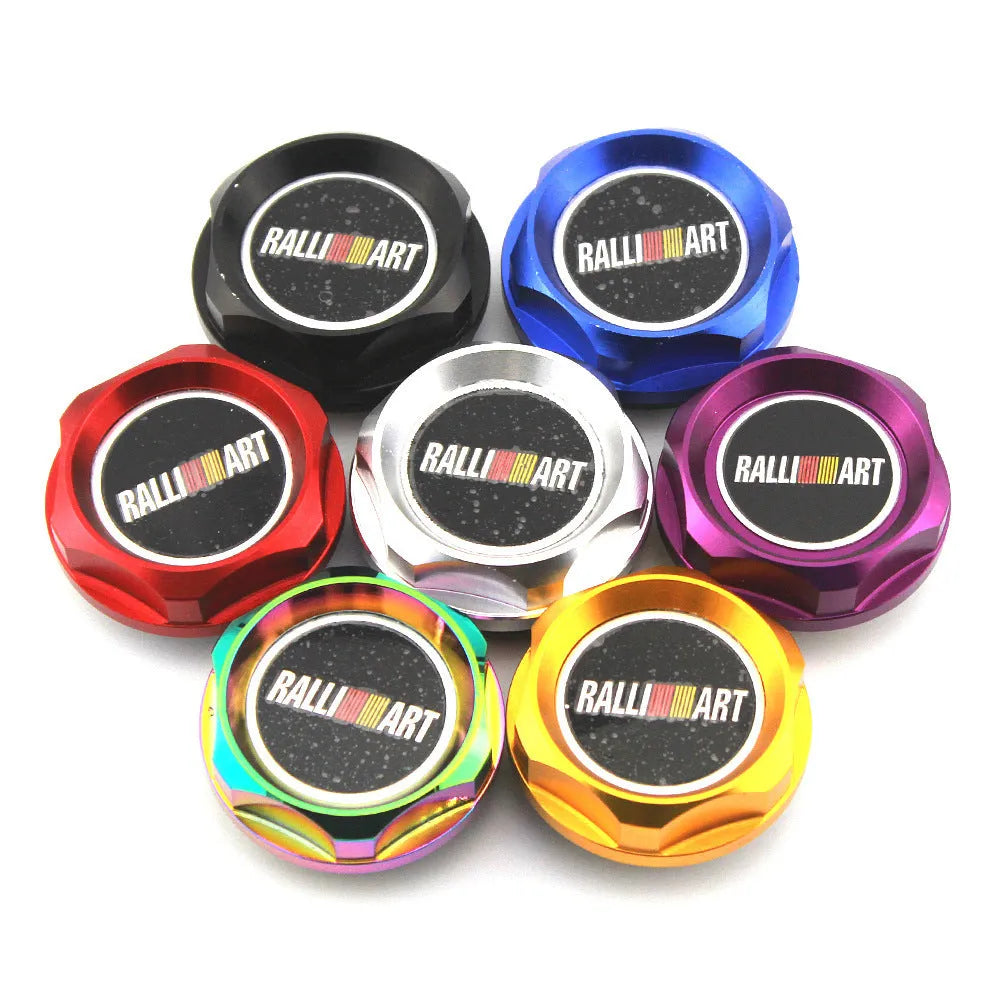 Aluminium alloy oil filter cap for Mitsubishi vehicles in multiple colour options