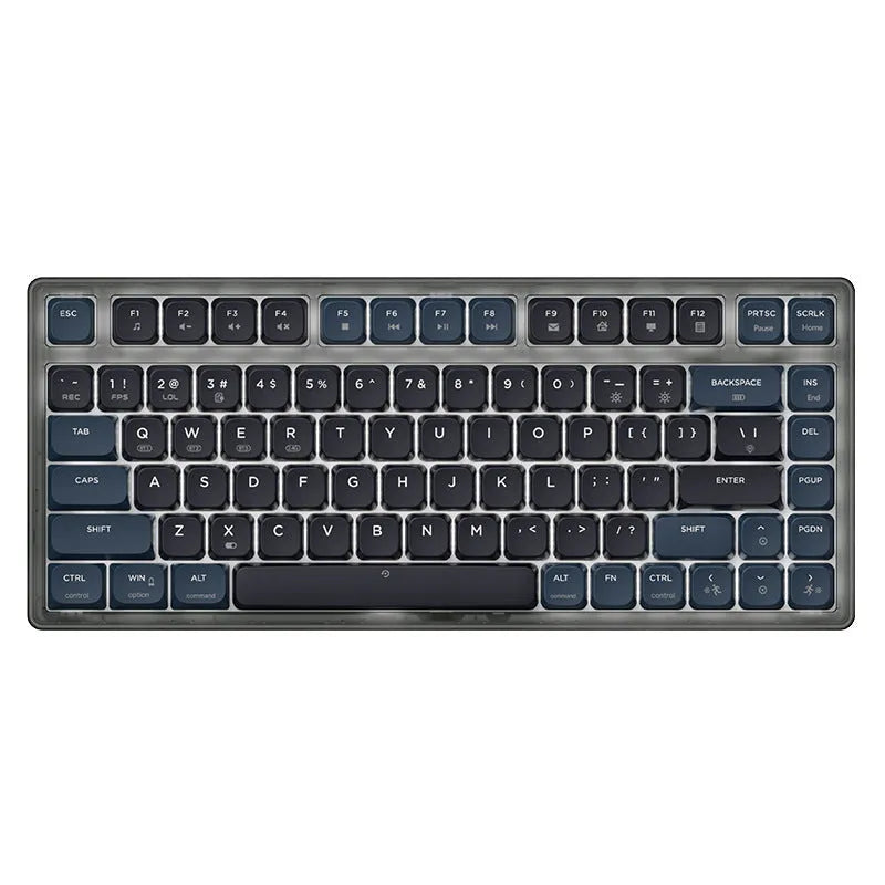 Ajazz AK832PRO three-mode mechanical keyboard in green or tea colour with compact 81-key layout