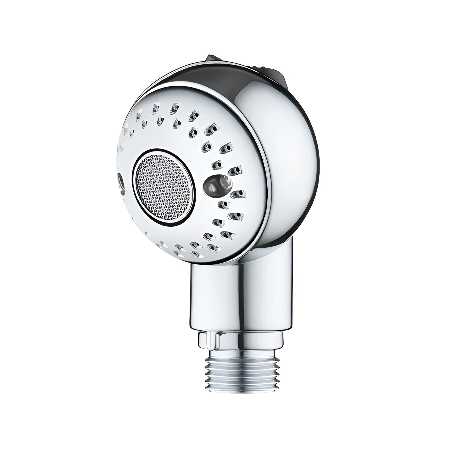 Silver handheld pet and baby shower head with non-pressurised gentle spray nozzle