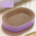 Green oval corrugated paper cat scratch board nest measuring 55 cm in diameter