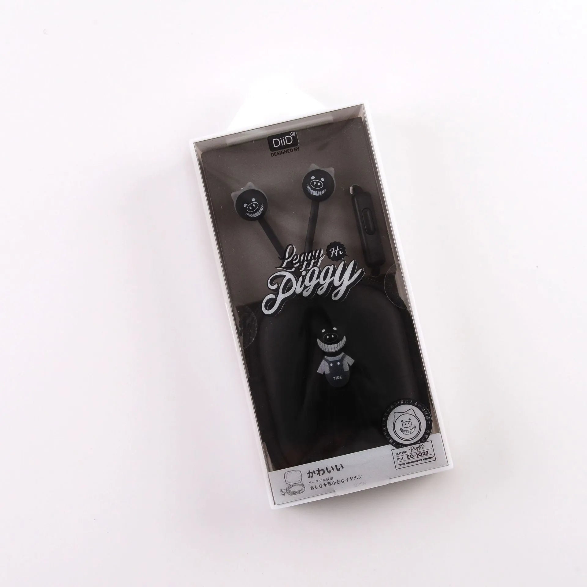 Wired in-ear headphones with 3.5mm round plug in white and black colour options