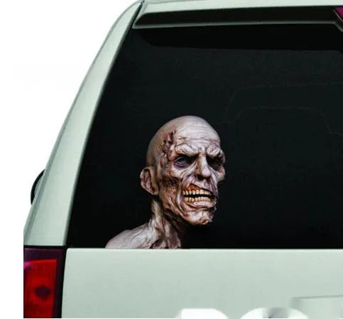 3D zombie horror car window sticker set, Pet material, 25x23 cm, left and right pair pack
