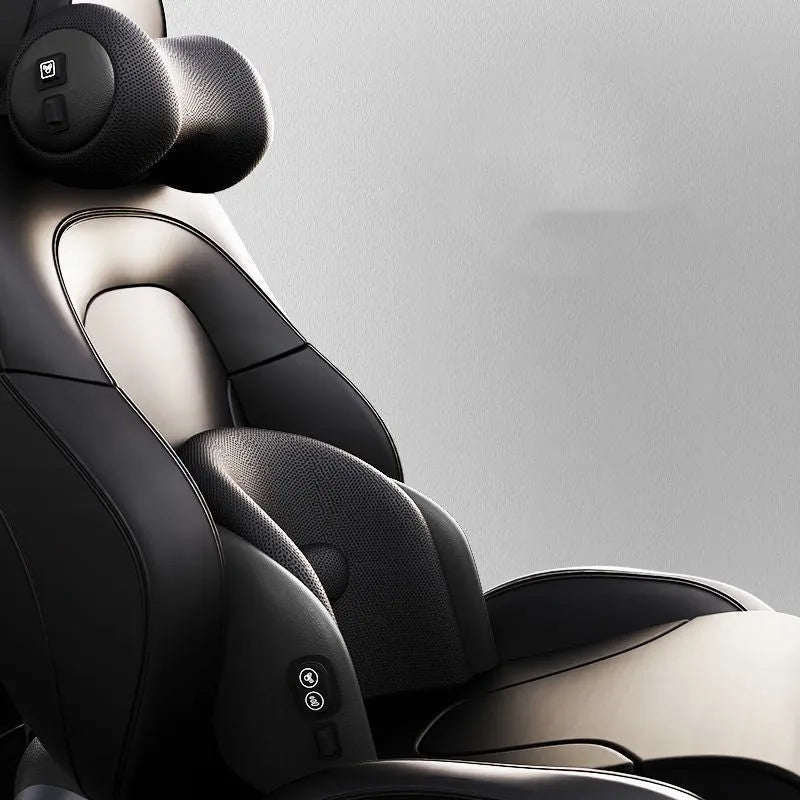 Car seat massage cushion with memory cotton construction in black, brown and grey colour options