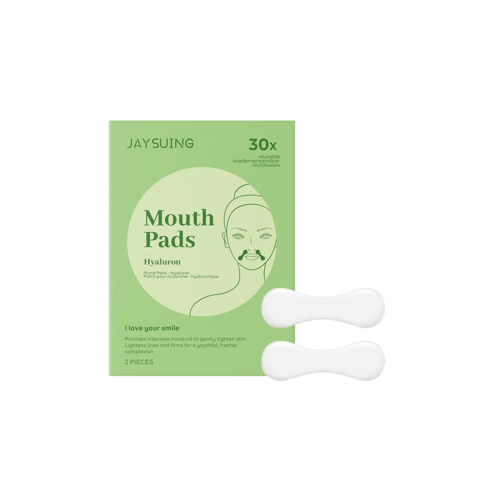 Two rectangular facial skincare patches measuring 4.7 by 7.8 centimetres with hydrogel formula