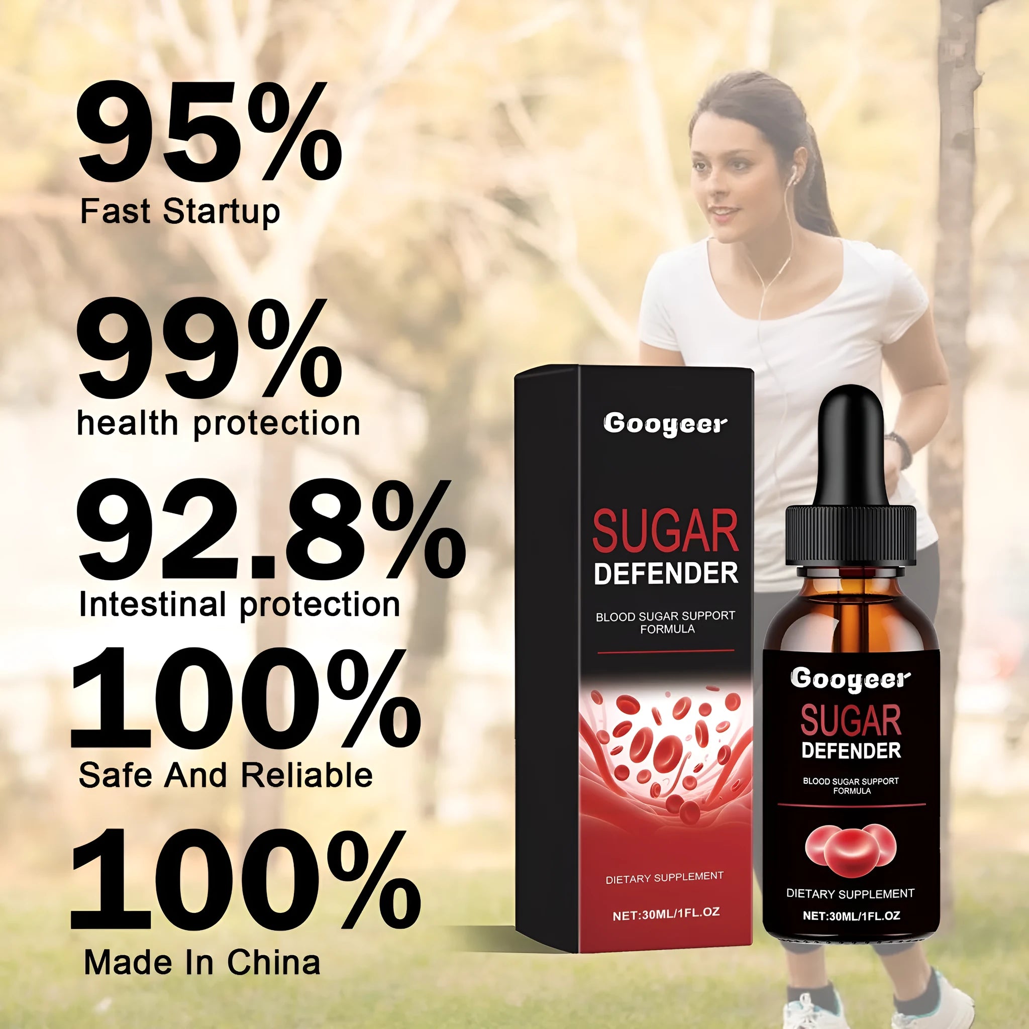 Googeer Body Care Drops supplement in a 30ml bottle with dropper