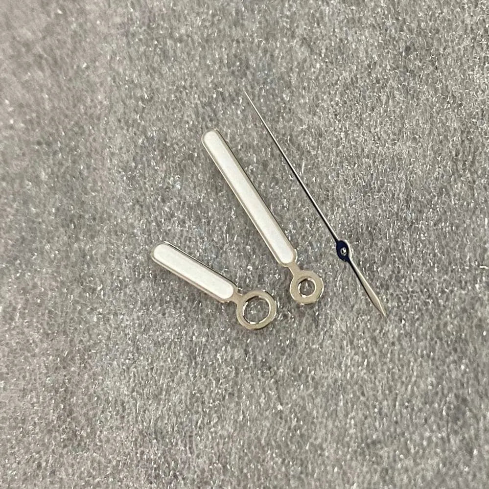Watch accessories 3-piece set NH35 pointer silver edge white 8.2x12.5x13mm