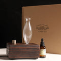 Glass column smart waterless aroma diffuser with ambience light, plug-in, button operation, 0.5L reservoir