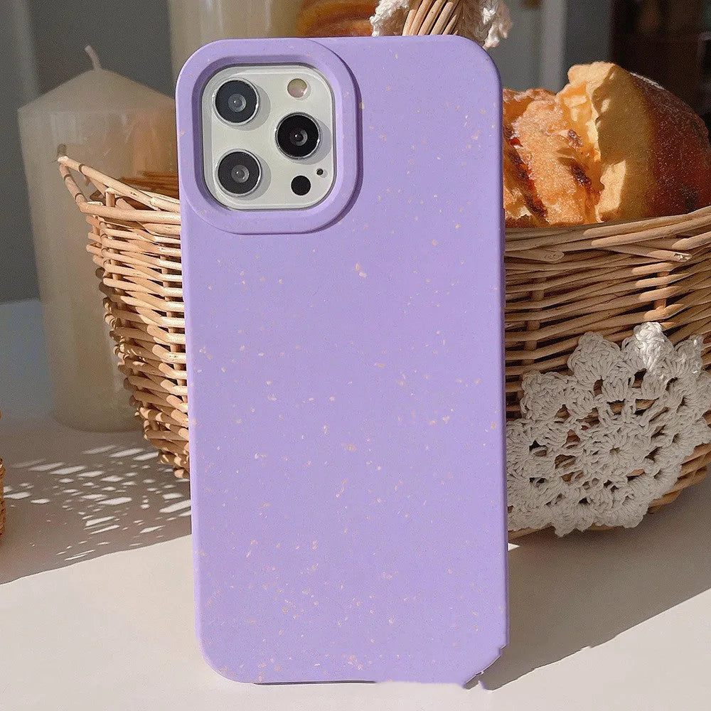 Biodegradable wheat straw fibre phone case for iPhone in multiple colour options.