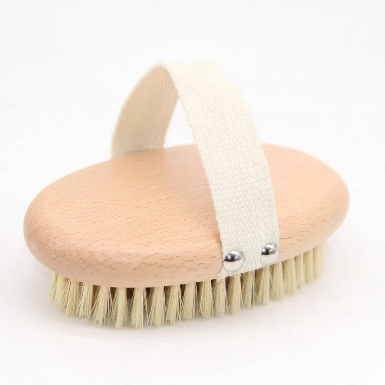 Soft natural boar bristle pet palm brush on beech wood handle for short haired dogs and cats gentle grooming