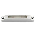 Compact metal and glass mini strip level measuring 132mm with dual accuracy scales for workshop use