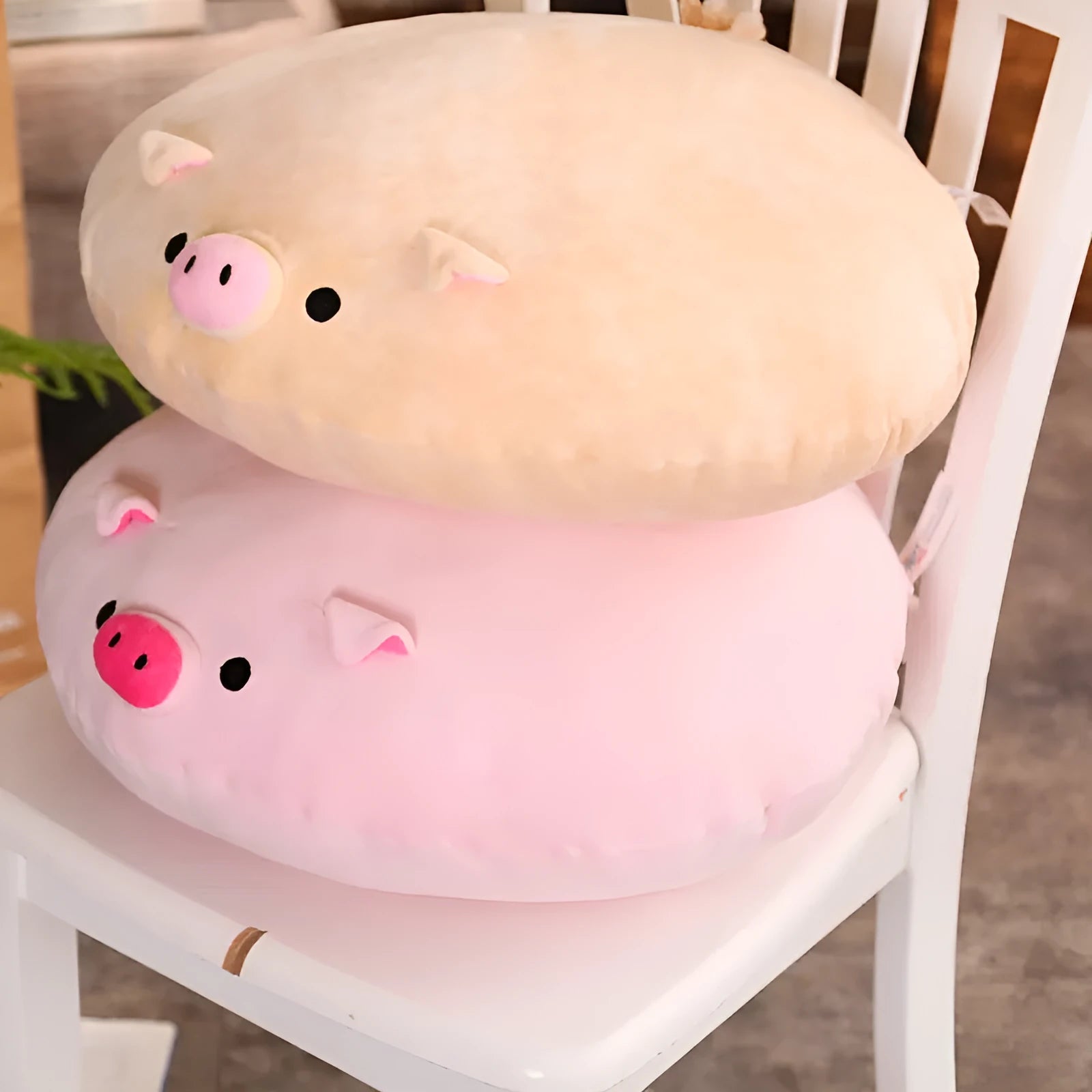 Piglet Pad creative plush animal pillow 50x50cm stretch fleece down cotton filling pink colour