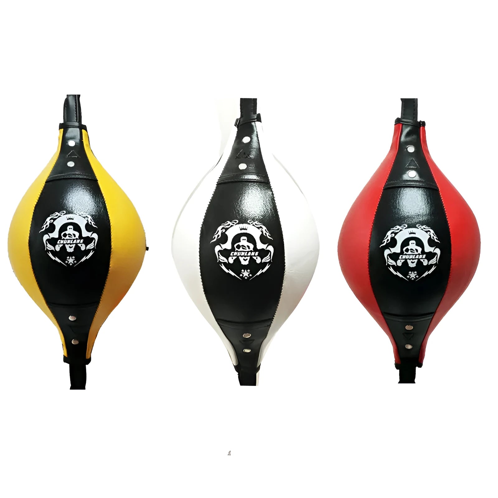 Black and red diamond pattern PU boxing speed ball with inflator and needle for Muay Thai training