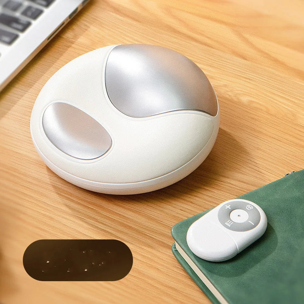 White smart electric hand massager with heat and pulse for hand fatigue relief