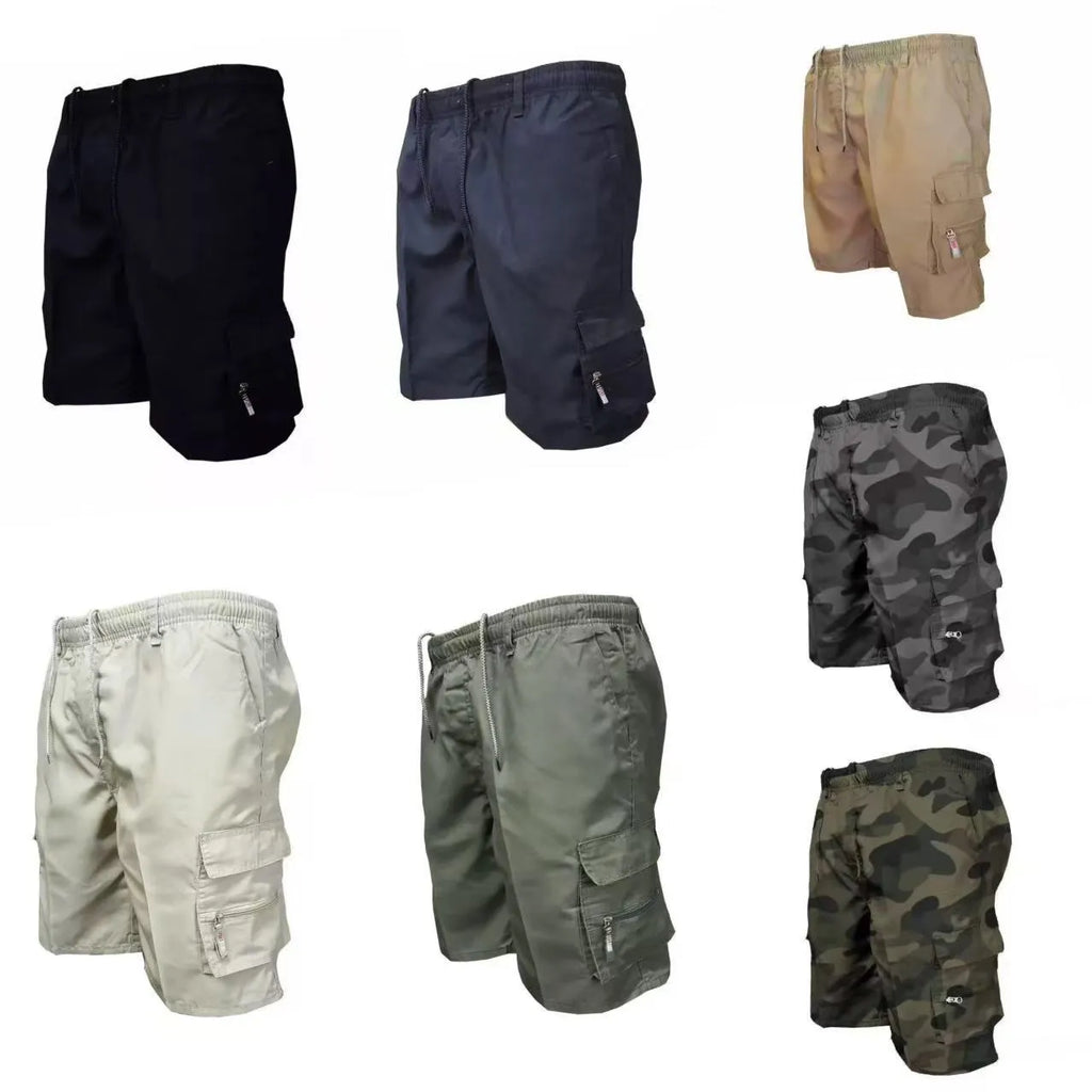 Men's loose fit casual work trousers in polyester fabric available in seven colours with Asian sizing
