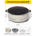 Modern portable indoor charcoal stove with grill rack for tea cooking