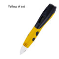 3D printing pen with plastic body, USB cable, and accessories including base and 12-colour filaments