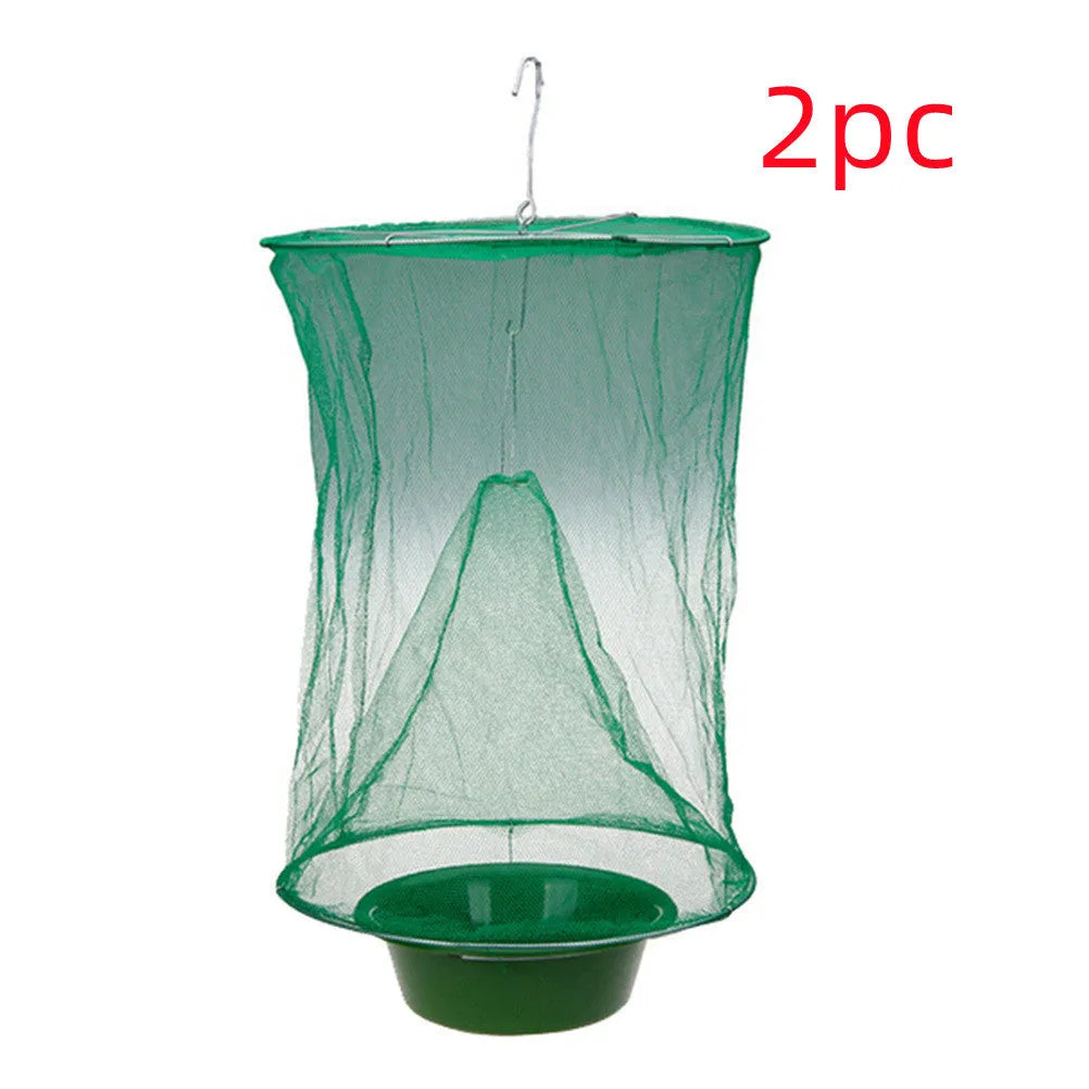 Green fly cage with wire mesh and PP bait bowl, 25x33cm outdoor fly trap
