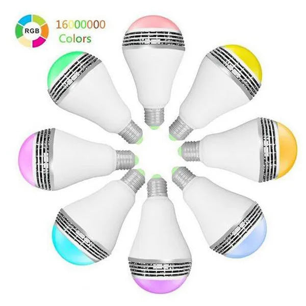 Creative Home LED Smart Bluetooth Speaker E27 light bulb with white PC body
