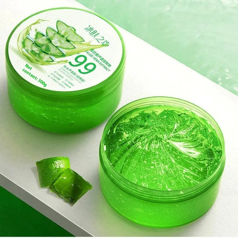 300g aloe vera gel in white tube packaging for facial and body moisturising