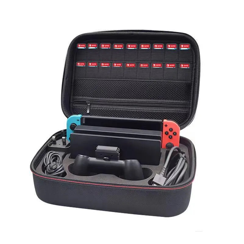 Black EVA hard storage case for game console controllers and accessories