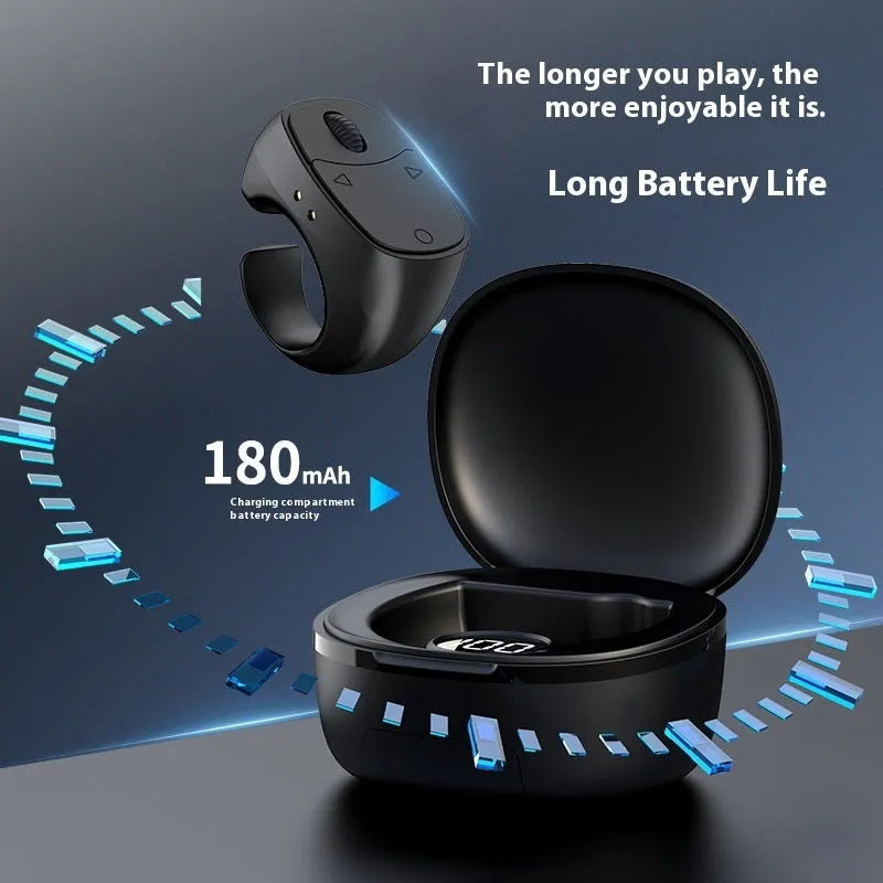 Roller slide up and down Bluetooth headset in black, white or pink ABS with charging bin and Type-C cable
