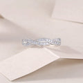 Moissanite wedding ring set in S925 silver with platinum plating, sizes 5-9, includes GRA certificate and gift box.