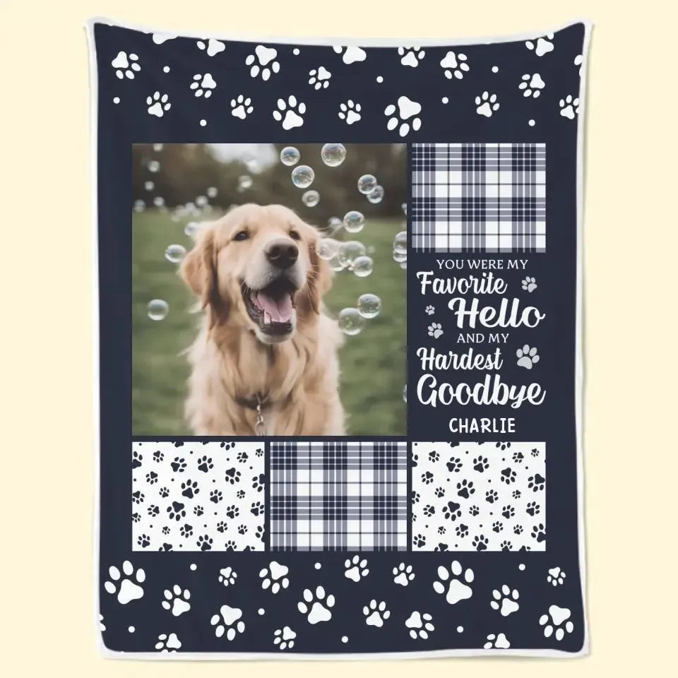 White polyester flannel pet dog blanket shown in a home setting.