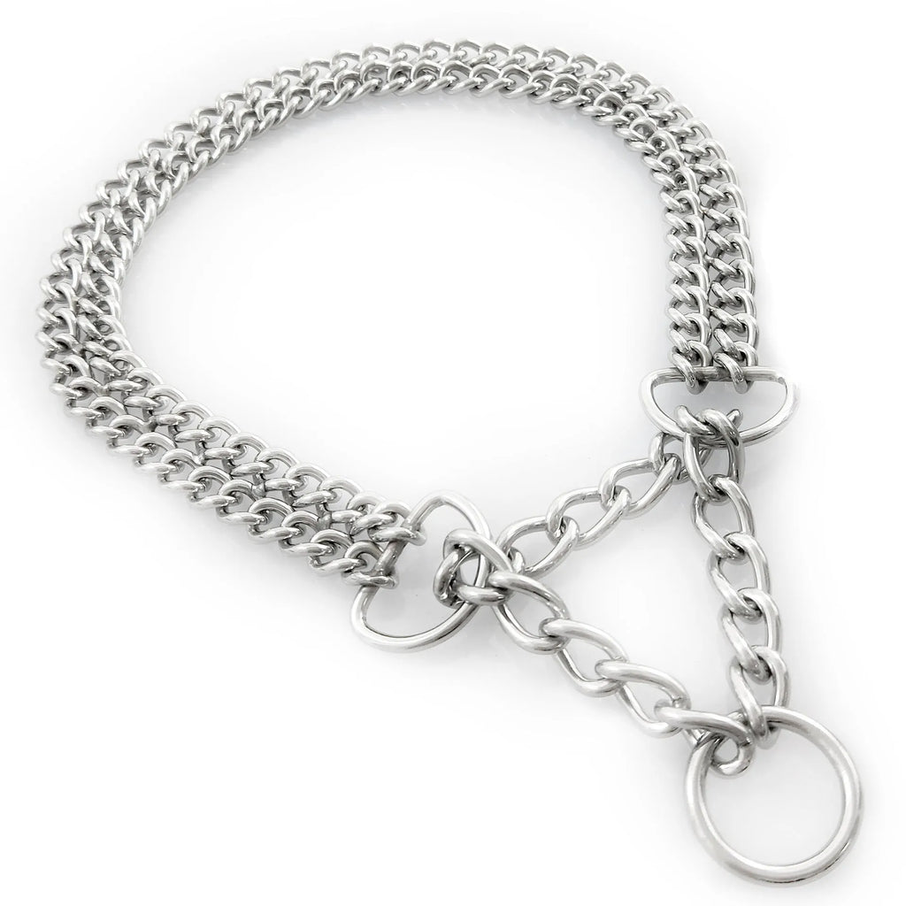 304 stainless steel explosion-proof pet collar in steel colour for small and medium dogs and cats