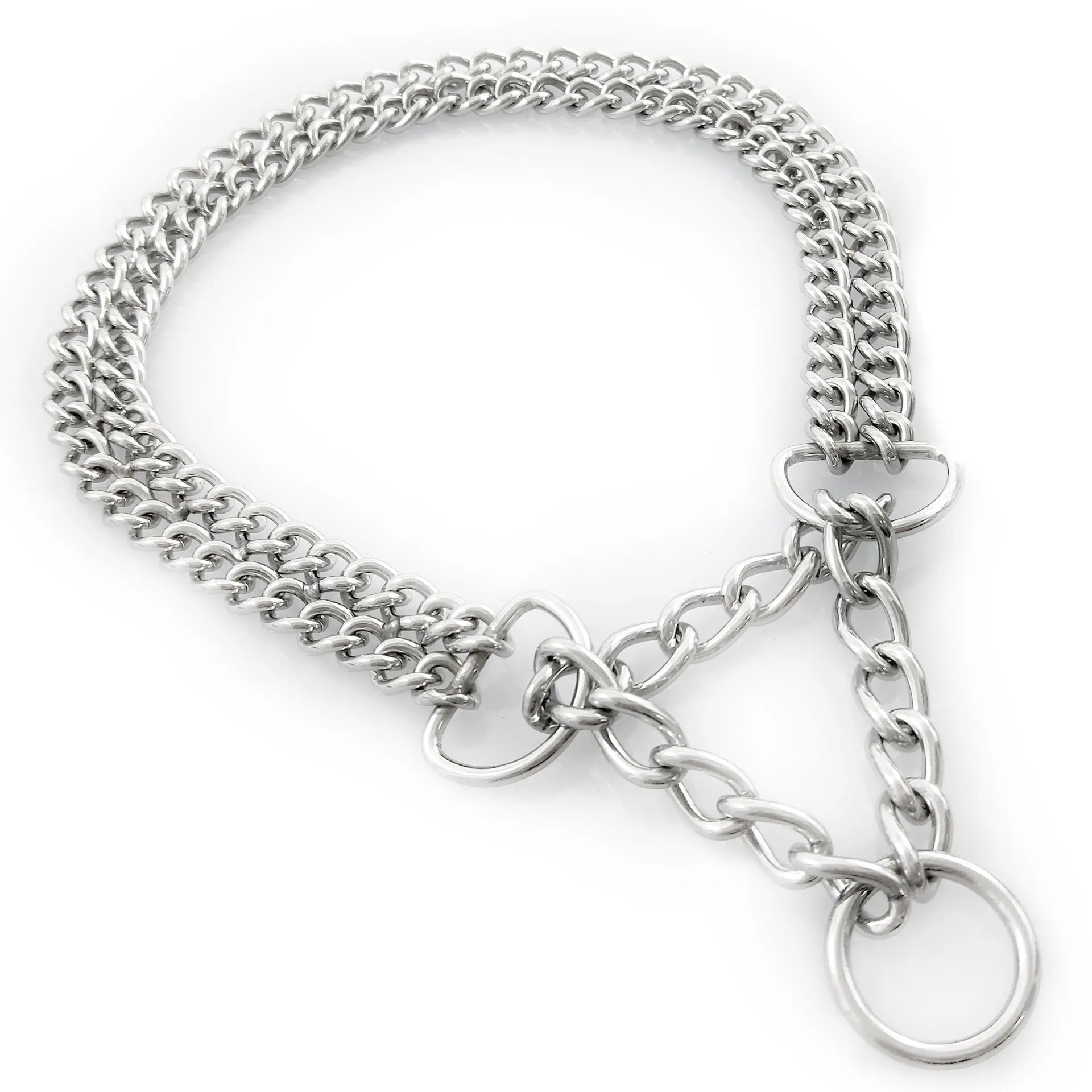 304 stainless steel explosion-proof pet collar in steel colour for small and medium dogs and cats