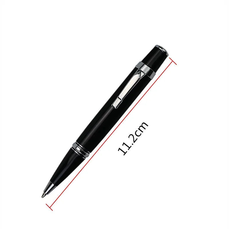 Black full metal Baozhu pocket pen with a 0.7mm refill and two spare refills.