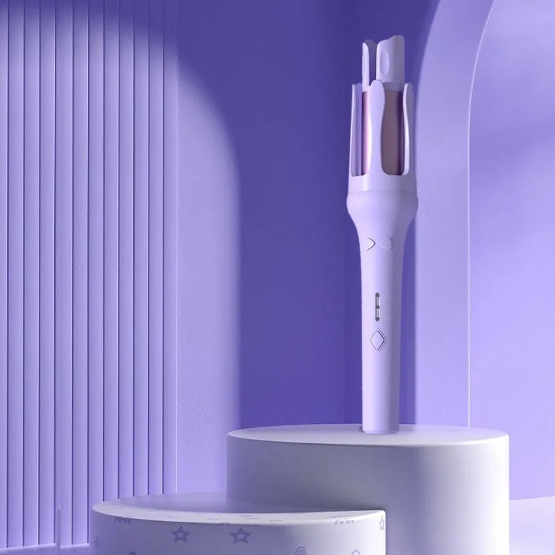 Automatic hair curler with 32mm ceramic barrel in a choice of colours including beige and pink.