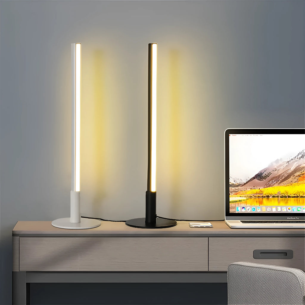 Black retro decorative LED atmosphere lamp with aluminium alloy body measuring 14cm diameter by 48.5cm height