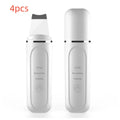 White ultrasonic peeling machine for facial cleansing with metal head