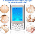 Charging Pulse USB rechargeable TENS EMS muscle stimulator with remote control in silver