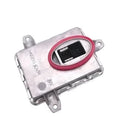Metal headlight ballast replacement part measuring 14 by 11 by 4.5 centimetres.