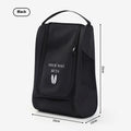 Portable Oxford cloth shoe bag in black, blue or rose red with large capacity and optional half mesh breathable design