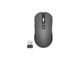 IFLYTEK voice translation wireless gaming mouse with mute microphone on a desk.