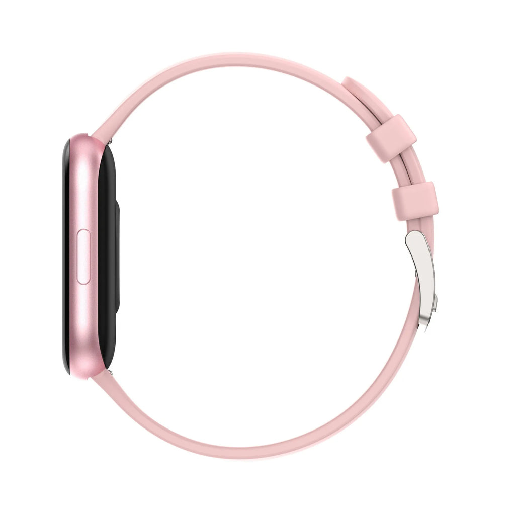 P25 full-touch heart rate monitoring sports smart bracelet with alloy case, 1.69 screen, and silicone strap in black