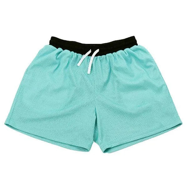 Men's solid-colour mesh quick-drying shorts for running in summer, shown in multiple colour options.