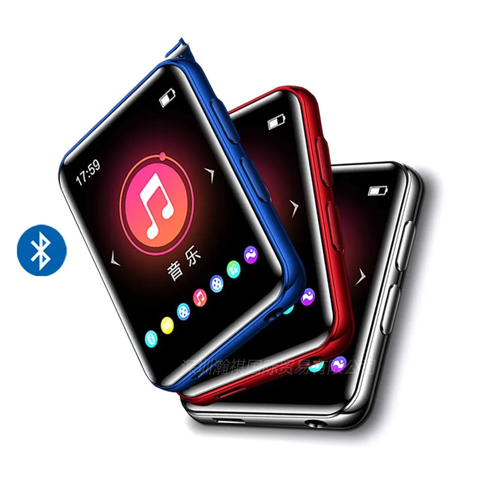 Touch screen MP3 MP4 player with 2.0 inch display, TF card slot, USB 2.0 and 3.5mm jack in red, blue or black