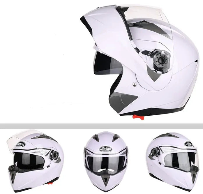 Plastic motorcycle helmet in selected colour with 36cm length 27cm width