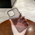 Ripple transparent soft phone case with clear corrugated pattern on an iPhone