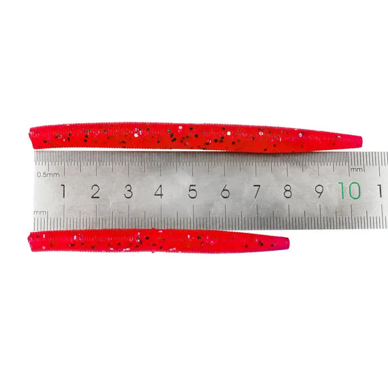 Soft worm fishing bait salted noodle profile 8cm and 10.5cm in seven colours for weever and mandarin fish