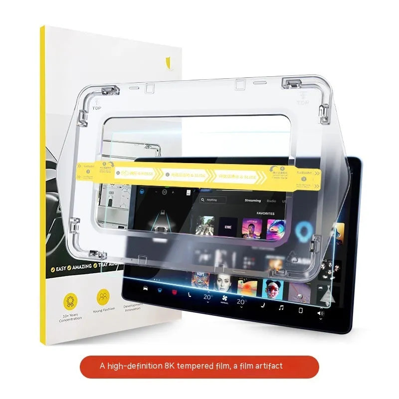 Huanxin 2024 tempered glass screen protector for Tesla Model 3 Y 15.6 inch central control display in white