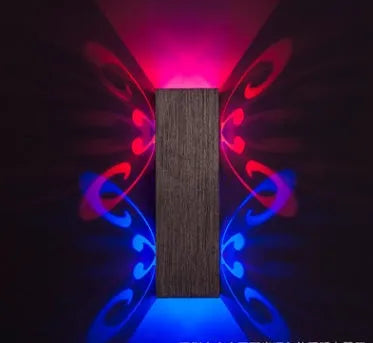 Aluminium butterfly aviation design LED wall lamp in multiple colours for bedroom corridor lighting