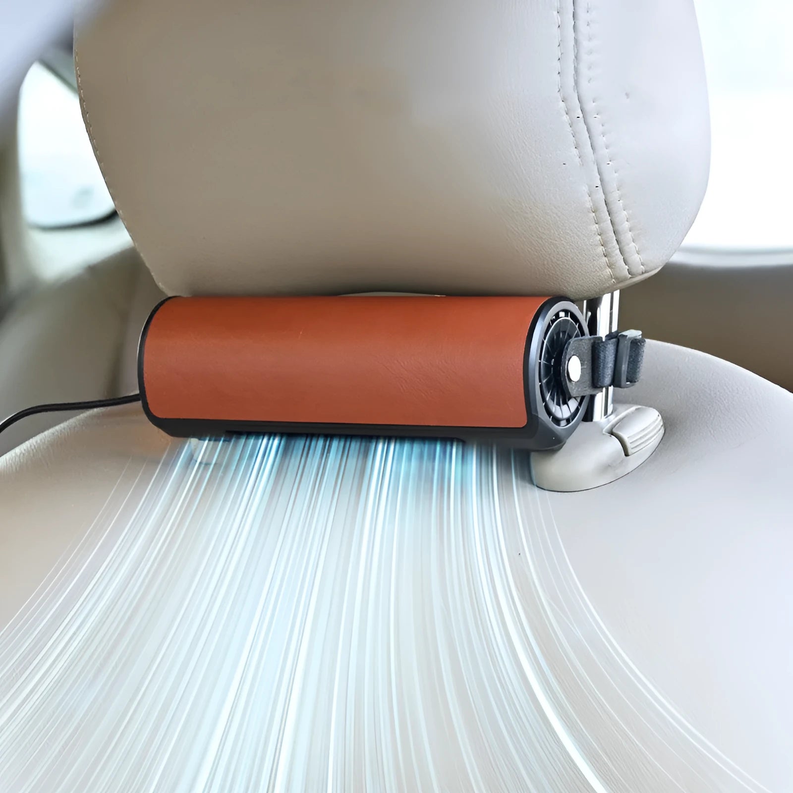 USB charging cable for car rear seat fan with 1.5 metre length and ABS plastic construction