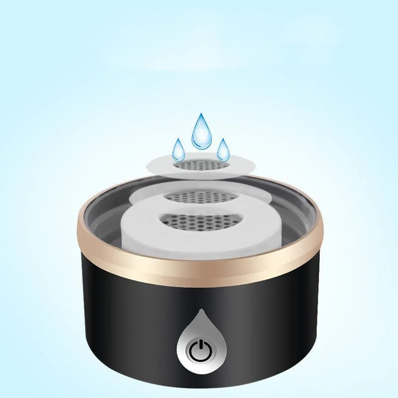 380ml hydrogen water ionizer bottle, 22cm x 7cm, glass or PC body, Black Blue Camel Red Silver