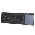 Zoweetek K12BT-1 mini wireless Bluetooth keyboard with touchpad, 80 keys, aluminium steel cover