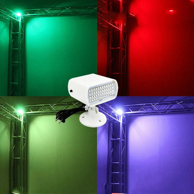 Sound control 48 LED strobe light unit with compact design for stage and club lighting